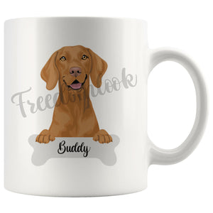 Personalized Vizsla Dog Mom Dad Mug, Funny Dog Owner Gift