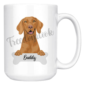 Personalized Vizsla Dog Mom Dad Mug, Funny Dog Owner Gift