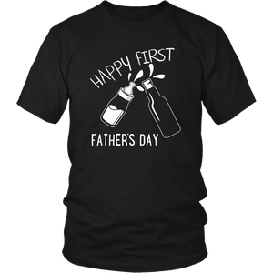 Happy First Father's Day New Dad Baby Shower Men Daddy T-Shirt