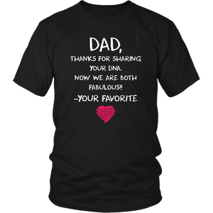 Fabulous Dad DNA Blood Daddy Favorite Son Daughter To Dad T-Shirt