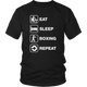 Eat Sleep Boxing Repeat Daily Routine Hobby Sport Training Men & Women T-Shirt