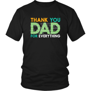 Thank You Dad With Kind Words - Father's Day Men Daughter & Son To Dad T-Shirt