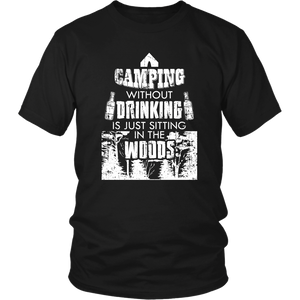 Funny Camping & Drinking Meme Unisex T-Shirt