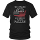 US Flag Army Military American Veteran Kneel For The Fallen Unisex T-Shirt