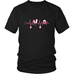 Easter Nurse Heartbeat Womens And Unisex T-Shirt