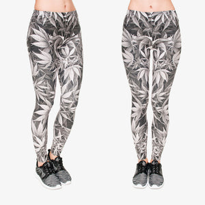 3D Weed Design Leggings - Freedom Look