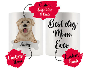 Personalized Wheaten Terrier Dog Mom Dad Mug, Westie Dog Owner Gift