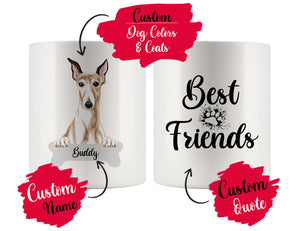 Personalized Whippet Dog Rescue Mom Dad Mug, Best Dog Owner Gift