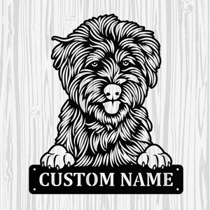 Personalized Whoodle Metal Sign, Dog Owner Wall Art, Memorial Gift