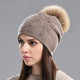 Beanie Hat with Knitted Wool from Cashmere and Cotton - Freedom Look