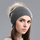 Beanie Hat with Knitted Wool from Cashmere and Cotton - Freedom Look