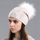 Beanie Hat with Knitted Wool from Cashmere and Cotton - Freedom Look