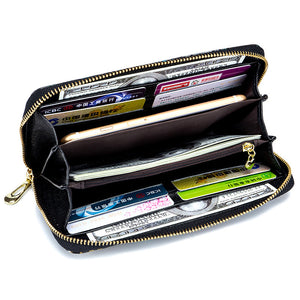 Leather Butterfly Large Wallet - Freedom Look
