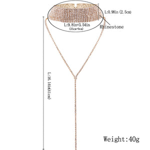 Luxury Crystal Choker Necklace - Freedom Look