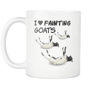 Fainting Goat Coffee Mug - I Love My Goat - I Like Goats - Goat Owner Gifts - Baby Goats Mug - Funny Lucky Goat Coffee Cup - Funny Goat Gift For Mama Dad Mom Lady (11 oz) - Freedom Look