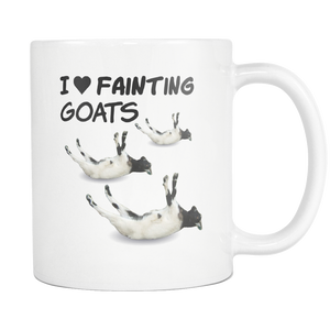 Fainting Goat Coffee Mug - I Love My Goat - I Like Goats - Goat Owner Gifts - Baby Goats Mug - Funny Lucky Goat Coffee Cup - Funny Goat Gift For Mama Dad Mom Lady (11 oz) - Freedom Look
