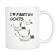 Fainting Goat Coffee Mug - I Love My Goat - I Like Goats - Goat Owner Gifts - Baby Goats Mug - Funny Lucky Goat Coffee Cup - Funny Goat Gift For Mama Dad Mom Lady (11 oz) - Freedom Look