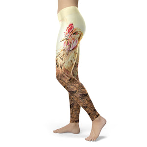 Rustic Farm Chicken Leggings