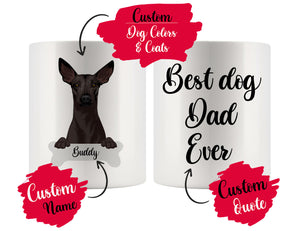 Personalized Xoloitzcuintli Dog Mom Dad Mug, Best Dog Owner Gift