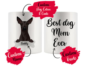 Personalized Xoloitzcuintli Dog Mom Dad Mug, Best Dog Owner Gift