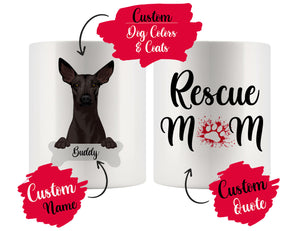 Personalized Xoloitzcuintli Dog Rescue Mom Dad Mug, Best Dog Owner Gift