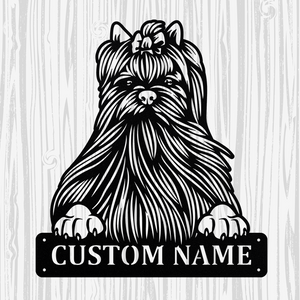 Personalized Yorkshire Terrier Metal Sign, Dog Owner Wall Art, Memorial Gift