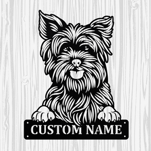 Personalized Yorkshire Terrier Metal Sign, Dog Owner Wall Art, Memorial Gift