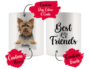 Personalized Yorkshire Terrier Dog Rescue Mom Dad Mug, Best Dog Owner Gift