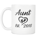 Aunt Established Mug - Aunt Est 2018 Mug - Auntie Established 2018 Mug - Great Gift For Aunt (11 oz) - Freedom Look
