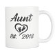 Aunt Established Mug - Aunt Est 2018 Mug - Auntie Established 2018 Mug - Great Gift For Aunt (11 oz) - Freedom Look