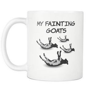 My Fainting Goats Coffee Mug - Goat Owner Gifts - I Like Goats - Baby Goats Mug - Funny Lucky Goat Coffee Cup - I Love My Goat - Funny Goat Gift For Men And Women (11 oz)