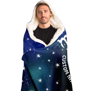 Personalized Virgo Horoscope Zodiac Star Sign Hooded Blanket