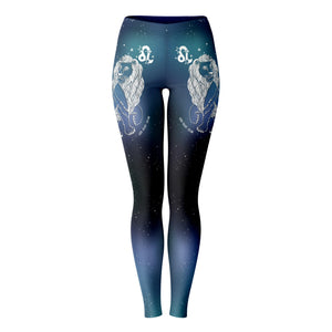 Leo Horoscope Zodiac Star Sign Leggings