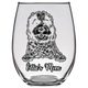 Ollie's Mom Sheepadoodle Dog Stemless Wine Glass
