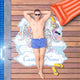 Personalized Unicorn Rainbow Shape Beach Towel