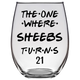 The One Where Sheebs Turns 21 Years Stemless Wine Glass (Laser Etched) - Clear