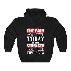 Gym Fitness Muscle Unisex Hoodie The Pain Is The Strength Hooded Sweatshirt