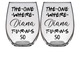 Diana turns 50th Years Stemless Wine Glass - Set of 2 (Laser Etched) - Clear