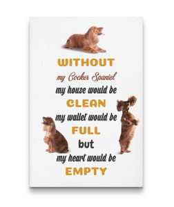 Cocker Spaniel Canvas - Freedom Look
