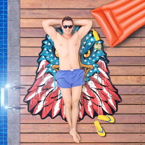 Eagle USA Flag Shape Beach Towel