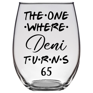 Deni Turns 65 Years Stemless Wine Glass