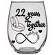 Todd & Marrisa Stemless Wine Glass