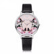 Modern Leather Flower & Butterfly Wrist Watch - Freedom Look