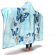 Morpho Butterfly Blue Hooded Blanket (SB)