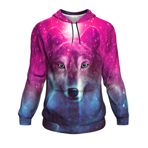 Unique Wolf Lover Hoodie, Wolf Design Birthday Present Gift, Animal Hoodies For Men Women And Teens, Wolves Hoodie, Galaxy Wolf Hoodie