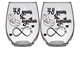 FTG - 48th Anniversary Stemless Wine Glass - Set of 2 (Laser Etched) - Clear