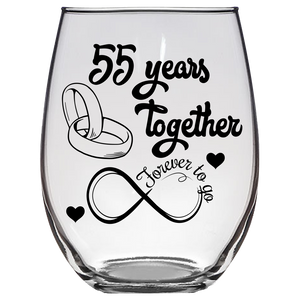 FTG - 55th Anniversary Stemless Wine Glass - Clear