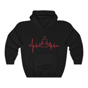 Yoga Heartbeat Spiritual Meditation Unisex Hoodie Hooded Sweatshirt