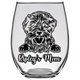 Ripley's Mom Aussiedoodle Stemless Wine Glass