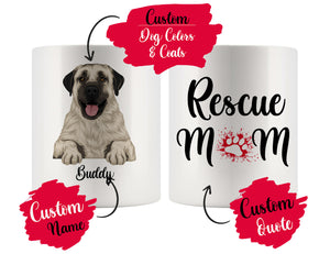 Personalized Anatolian Shepherd Dog Rescue Mom Dad Mug, Best Dog Owner Gift